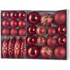 MagicHome Sada vianočných gúľ červené 31ks/bal