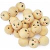 Playbox Korálky drevené hlavičky priemer 3 cm - tvár 20 ks