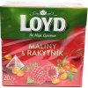 Loyd Bylinno ovocný čaj aromatizovaný s príchuťou maliny s rakytníkom 20 x 2 g Loyd Bylinno ovocný čaj aromatizovaný s príchuťou maliny s rakytníkom 20 x 2 g