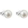Strieborné náušnice kôstky s bielou riečnou perlou 21042.1 Biela 8 mm Strieborné náušnice kôstky s bielou riečnou perlou 21042.1 Biela 8 mm