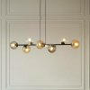 EMIBIG LIGHTING Závesné svietidlo Glassy, 8-pl., čierne, grafit/jantar/čisté sklo - 876/8MIX EMIBIG LIGHTING Závesné svietidlo Glassy, 8-pl., čierne, grafit/jantar/čisté sklo - 876/8MIX