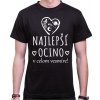 Fajntričko tričko Najlepší ocino v celom vesmíre! čierna