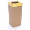 Odpadkový kôš na triedený odpad, recyklovaný, HU popis, 50 l, RECOBIN Office, žltá Odpadkový kôš na triedený odpad, recyklovaný, HU popis, 50 l, RECOBIN Office, žltá