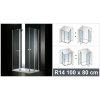 Aquatek GLASS R GLASSR14CH100X8062 (Sprchový kút obdĺžnikový s dvomi otváracími dverami) Aquatek GLASS R GLASSR14CH100X8062 (Sprchový kút obdĺžnikový s dvomi otváracími dverami)