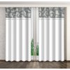 Biele elegantné závesy so vzorom listia Larghezza: 140 cm | Lunghezza: 250 cm Biele elegantné závesy so vzorom listia Larghezza: 140 cm | Lunghezza: 250 cm