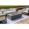 Stol s ohniskom betónový na záhradu či terasu - moderne ohnisko 140x70cm LUXURIO šedý Stol s ohniskom betónový na záhradu či terasu - moderne ohnisko 140x70cm LUXURIO šedý