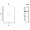 Cersanit - Inverto, zrkadlová závesná skrinka 79,2 x 60 cm, S930-011