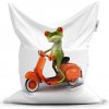 Sablio Sedací vak Žaba na motorke - 150x100 cm Sablio Sedací vak Žaba na motorke - 150x100 cm