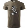 Ski kostra - Klasické pánske tričko vyššej gramáže - XL ( Army ) Ski kostra - Klasické pánske tričko vyššej gramáže - XL ( Army )