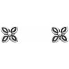 jantario Strieborné náušnice napichovacie Štvorkvietok 102239 jantario Strieborné náušnice napichovacie Štvorkvietok 102239