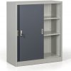 Kovová skriňa s posuvnými dverami, demontovaná, 2 police, 1000 x 1200 x 450 mm, tmavo sivá Kovová skriňa s posuvnými dverami, demontovaná, 2 police, 1000 x 1200 x 450 mm, tmavo sivá