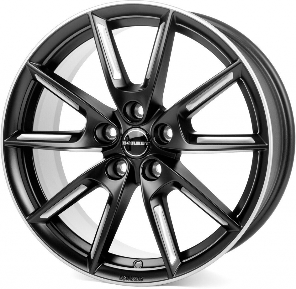 Borbet LX 8x19 5x112 ET40 black matt silver spoke rim