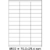 CDRmarket ETR0ECO0503A4100 samolepiace etikety 70 x 25,4 mm, 33 etiket, A4, 100 listů, biela CDRmarket ETR0ECO0503A4100 samolepiace etikety 70 x 25,4 mm, 33 etiket, A4, 100 listů, biela