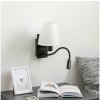 | Brilagi - LED Nástenná lampa NUBILA 1xE27/25W/230V + LED/3W čierna/biela | BG1558+BG1573 | Brilagi - LED Nástenná lampa NUBILA 1xE27/25W/230V + LED/3W čierna/biela | BG1558+BG1573