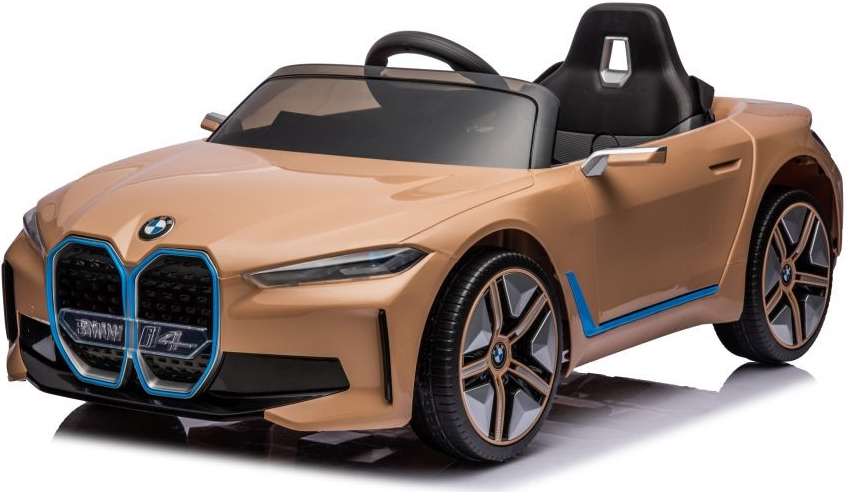 Lean Cars elektrické autíčko BMW I4 4x45W batéria 12V7Ah 2024 zlatá