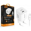 Aligator Mini múdra sieťová nabíjačka Power Delivery 20W, USB-C/USB-C kábel, biela Aligator Mini múdra sieťová nabíjačka Power Delivery 20W, USB-C/USB-C kábel, biela