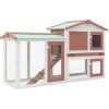 vidaXL Veľká vonkajšia králikáreň, hnedo biela 145x45x84 cm, drevo vidaXL Veľká vonkajšia králikáreň, hnedo biela 145x45x84 cm, drevo