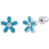 Silvego Strieborné náušnice Baila kvetinky modré s Brilliance Zirconia DCC2056217EB Silvego Strieborné náušnice Baila kvetinky modré s Brilliance Zirconia DCC2056217EB