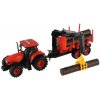 Traktor Zetor s vlekem na dřevo, setrvačník, zvukové a světelné efekty, 36 cm Traktor Zetor s vlekem na dřevo, setrvačník, zvukové a světelné efekty, 36 cm