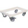 PK Group Vozík pod prepravky 2 otočné 2 brzdené gumové kolieská 100 mm Barvy: Béžová PK Group Vozík pod prepravky 2 otočné 2 brzdené gumové kolieská 100 mm Barvy: Béžová