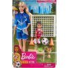Barbie fotbalová trenérka s panenkou herní set blond trenérka Barbie fotbalová trenérka s panenkou herní set blond trenérka