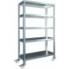 Pojazdný regál s kolieskami Biedrax, pozink - 60 x 150 x 190 cm, 5 políc Pojazdný regál s kolieskami Biedrax, pozink - 60 x 150 x 190 cm, 5 políc