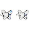 Strieborné náušnice pecka s kryštálmi Swarovski biely motýľ 31251.1 Krystal Strieborné náušnice pecka s kryštálmi Swarovski biely motýľ 31251.1 Krystal