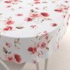 Biante Teflónový oválny obrus TF-023 Červené ruže na bielom 120x200 cm Biante Teflónový oválny obrus TF-023 Červené ruže na bielom 120x200 cm