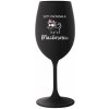 SOM MAČKONALÁ. MAČKOROŽEC - čierny pohár na víno 350 ml SOM MAČKONALÁ. MAČKOROŽEC - čierny pohár na víno 350 ml