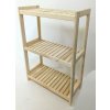Krušnohorský nábytok Drevený regál 3P70 70 x 93 x 33 cm tri police borovica Krušnohorský nábytok Drevený regál 3P70 70 x 93 x 33 cm tri police borovica