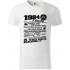 1984 v kocke - Tričko z organickej bavlny - S ( Biela ) 1984 v kocke - Tričko z organickej bavlny - S ( Biela )