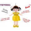 Mikro trading Viktorka hadrová 32 cm česky mluvící žlutá Mikro trading Viktorka hadrová 32 cm česky mluvící žlutá