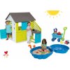 Smoby set domček Pretty Blue, pieskovisko Mušľa a Écoiffier vozík s vedro setom 810703-29