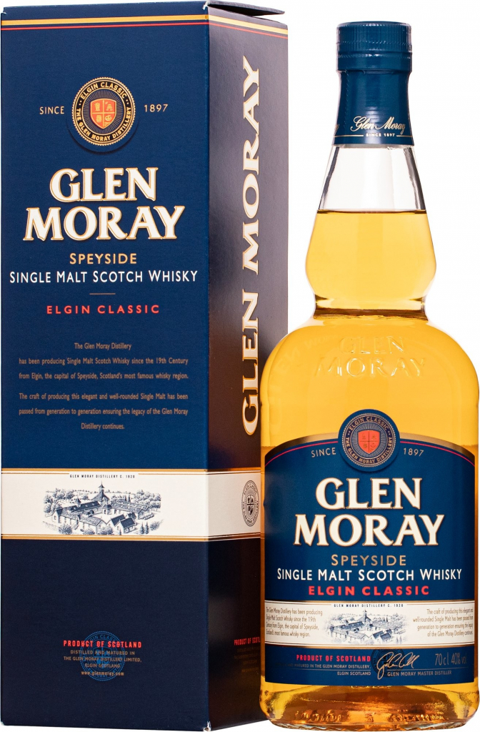 Glen Moray Elgin Classic Single Malt 40% 0,7 l (kartón)