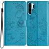 Knižkové puzdro Huawei P30 Pro s motýľmi a kvetmi modré Knižkové puzdro Huawei P30 Pro s motýľmi a kvetmi modré