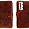 Peňaženkové kožené puzdro MANDALA na Samsung Galaxy A34 5G – Hnedá Peňaženkové kožené puzdro MANDALA na Samsung Galaxy A34 5G – Hnedá