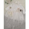 Dievčenské šaty na krst s body smotanová 23 Dievčenské šaty na krst s body smotanová 23