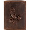 HL Pánska kožená peňaženka na výšku - Škorpión - hnedá HL Pánska kožená peňaženka na výšku - Škorpión - hnedá