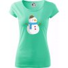 Snehuliak so šálom - Dámske tričko Pure - 2XL ( Mätová ) Snehuliak so šálom - Dámske tričko Pure - 2XL ( Mätová )