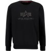 Alpha Industries mikina pánska bez kapucne Basic Sweater CARBON black/black Veľkosť: XXL, Farba: čierna Alpha Industries mikina pánska bez kapucne Basic Sweater CARBON black/black Veľkosť: XXL, Farba: čierna
