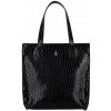 Veľká dámska kožená kabelka, nákupná taška, krokodíl Wojewodzic čierna 31731/VC01 Veľká dámska kožená kabelka, nákupná taška, krokodíl Wojewodzic čierna 31731/VC01
