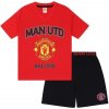 Manchester United pánské pyžamo krátké červeno černé