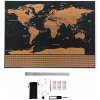 Malatec 23442 Veľká Stieracia mapa sveta s vlajkami 82 x 59 cm + príslušenstvom čierna Malatec 23442 Veľká Stieracia mapa sveta s vlajkami 82 x 59 cm + príslušenstvom čierna