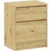 INTERMEBLE Nočný stolík BASIT 2S - dub artisan INTERMEBLE Nočný stolík BASIT 2S - dub artisan
