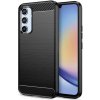 SES Ochranný silikónový obal karbón pre Samsung Galaxy A56 5G - čierny 17698