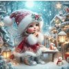 Norimpex diamantové maľovanie Víla v kostýme Santy 30 x 40 cm