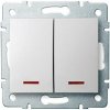 Kanlux LOGI 25079 Združený lustrový vypínač s LED 10AX - 250V~,biely Kanlux LOGI 25079 Združený lustrový vypínač s LED 10AX - 250V~,biely