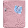 XKKO Froté osuška s kapucí z BIO bavlny Organic 90x90, Baby Pink