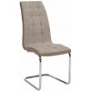 Tempo Kondela Jedálenská stolička, béžová/chróm, SALOMA NEW Tempo Kondela Jedálenská stolička, béžová/chróm, SALOMA NEW