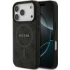 Guess PU Leather 4G Colored Ring MagSafe Zadný Kryt pre iPhone 17 Pro Black